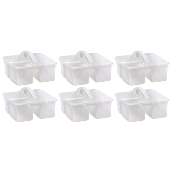 Teacher Plastic Storage Caddy, Clear, Pack Of 6 TCR20455-6