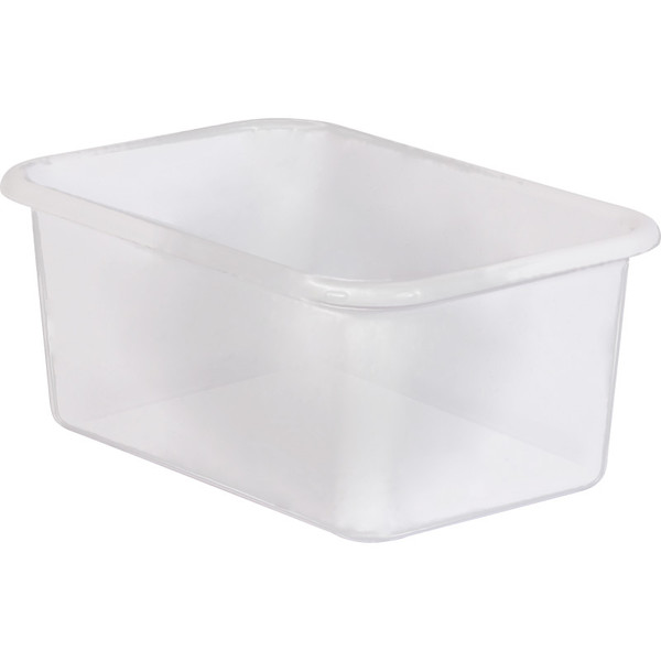 Teacher Small Plastic Storage Bin, Clear TCR20457