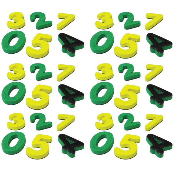 Teacher Magnetic Foam: Small Numbers, 60 Pieces Per Pack, 6 Packs TCR20625-6