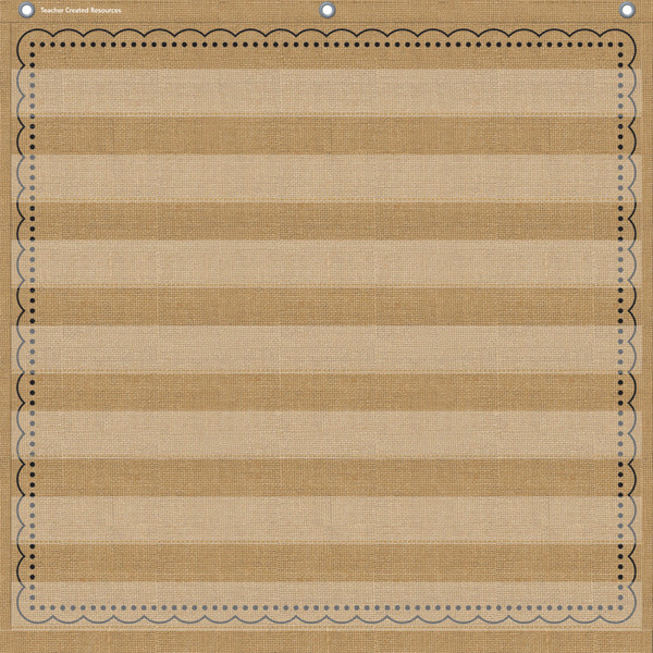 Teacher 7-Pocket Pocket Chart, Burlap Design, 28" X 28" TCR20837