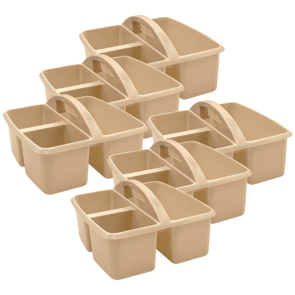 Teacher Plastic Storage Caddy, Light Brown, Pack Of 6 TCR20956-6
