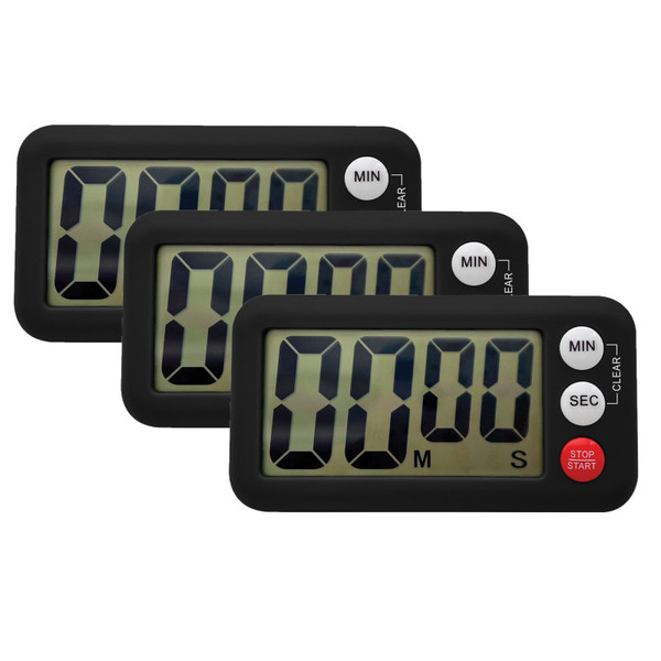 Teacher Magnetic Digital Classroom Timer, Black, Pack Of 3 TCR21041-3