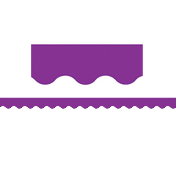 Teacher Purple Scalloped Border Trim, 35 Feet TCR2153