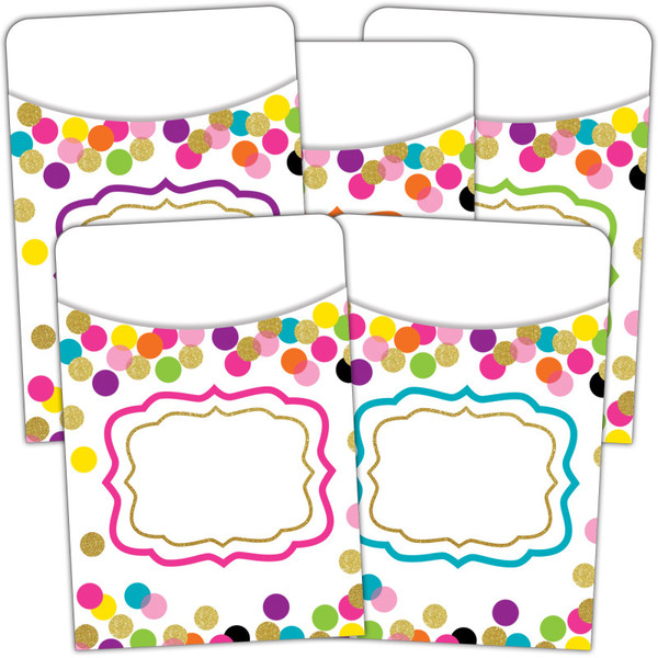 Teacher Confetti Library Pockets TCR2736