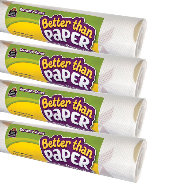 Teacher Better Than Paper Bulletin Board Roll, Terrazzo Tones, 4- Pack TCR32471
