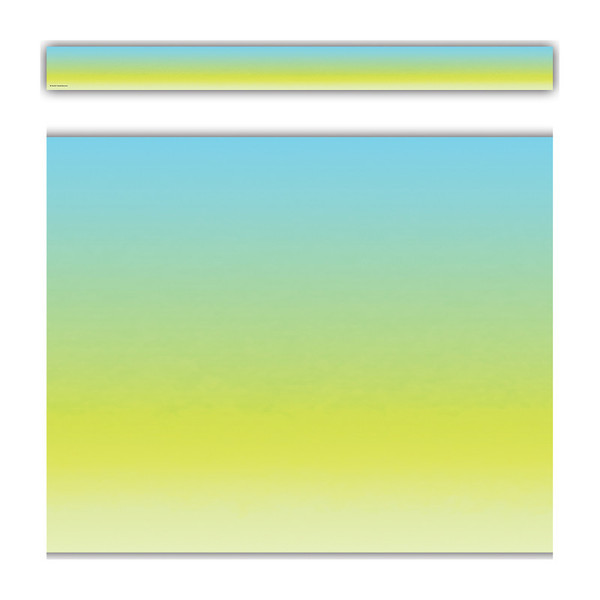 Teacher Aqua And Lime Color Wash Straight Border Trim, 35 Feet TCR3931