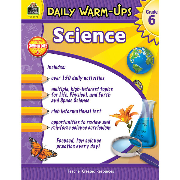 Teacher Daily Warm-Ups Science, Grade 6 TCR3973