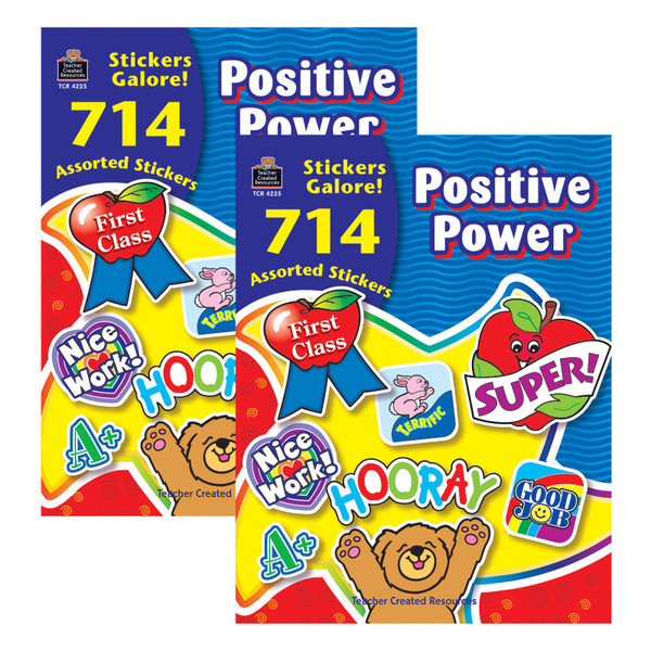 Teacher Positive Power Sticker Book, 714 Stickers Per Book, Pack Of 2 TCR4225-2