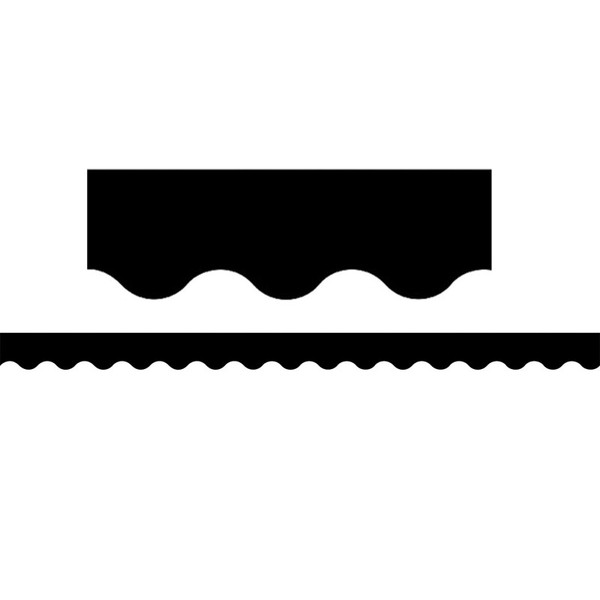 Teacher Black Scalloped Border Trim, 35 Feet TCR4397
