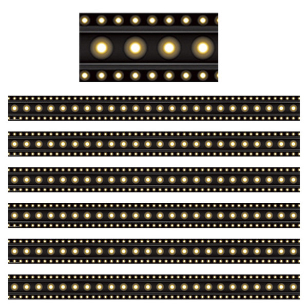Teacher Black Marquee Straight Border Trim, 35 Feet Per Pack, 6 Packs TCR5613-6