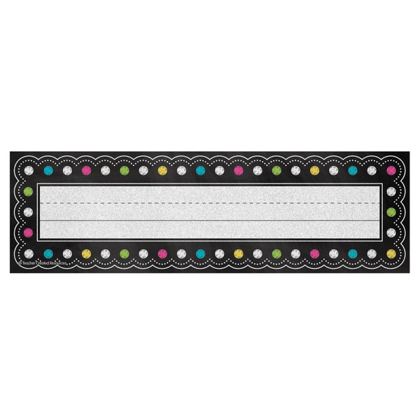 Teacher Chalkboard Brights Flat Name Plates TCR5624