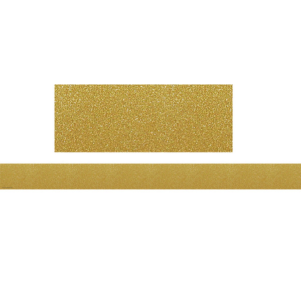 Teacher Confetti Gold Straight Border Trim, 35 Feet TCR5627
