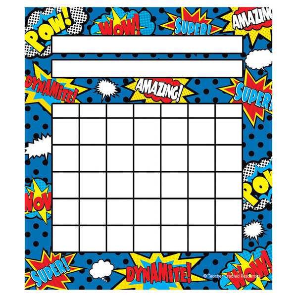 Teacher Superhero Incentive Charts TCR5646