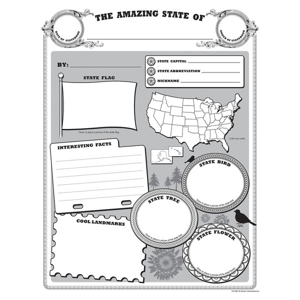 Teacher Amazing State Poster Pack, 32 Sheets TCR5800