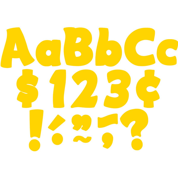 Teacher Yellow Gold Funtastic 4" Letters Combo Pack TCR5818