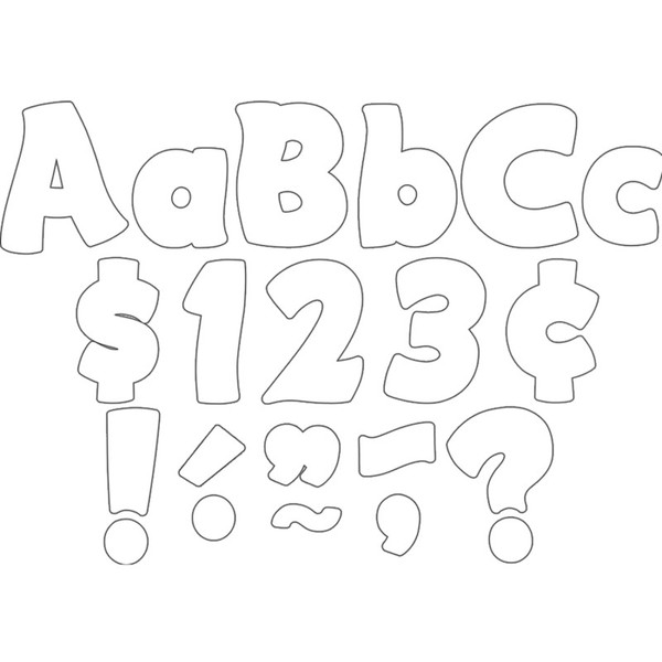 Teacher White Funtastic 4" Letters Combo Pack TCR5819