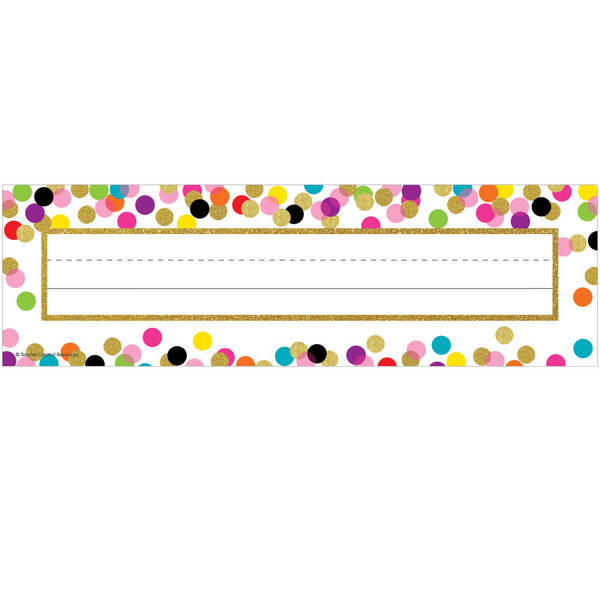 Teacher Confetti Name Plates, Pack Of 36 TCR5886
