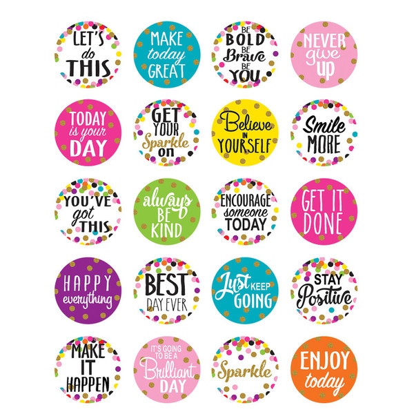 Teacher Confetti Words To Inspire Stickers, Pack Of 120 TCR5909
