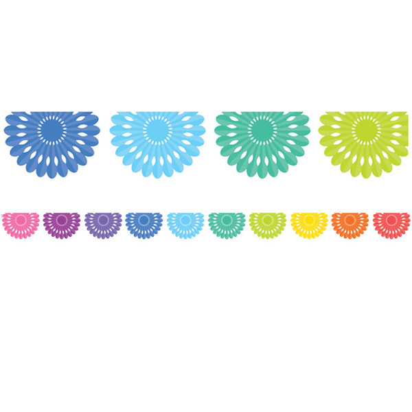 Teacher Colorful Fiesta Die-Cut Border Trim, 35 Feet TCR6106