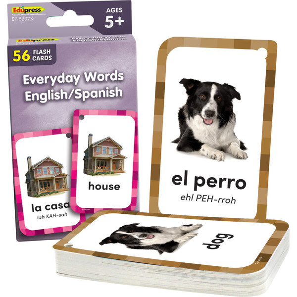 Teacher Everyday Words English / Spanish Flash Cards TCR62073