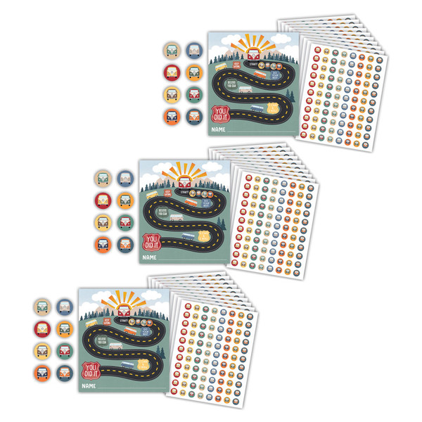 Teacher Moving Mountains Road Trip Reward Trackers With Stickers, 3 Packs TCR6869-3