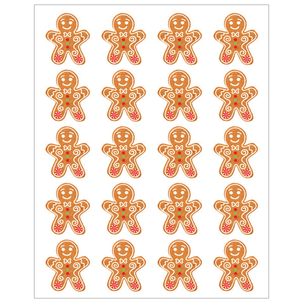 Teacher Gingerbread Cookies Stickers, Pack Of 72 TCR6945