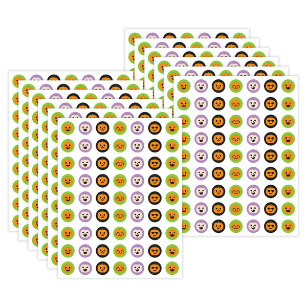 Teacher Halloween Pumpkins Mini Stickers, 378 Per Pack, 12 Packs TCR6946-12