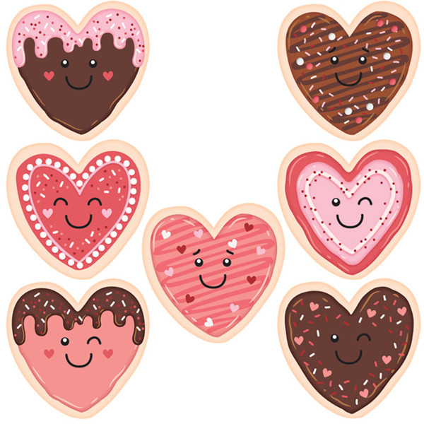 Teacher Frosted Heart Cookies Accents, Pack Of 30 TCR6951