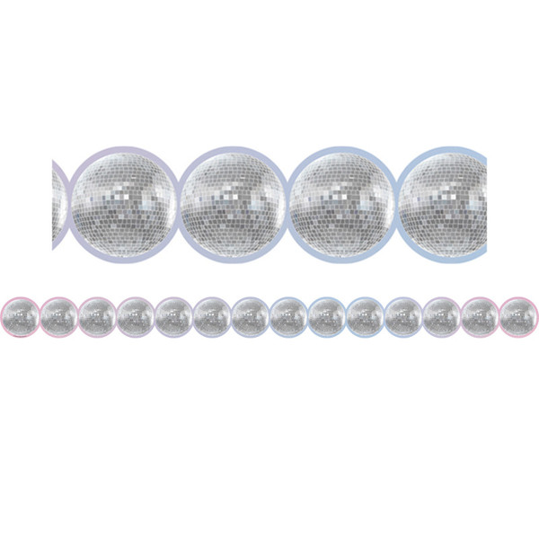 Teacher Disco Balls Die-Cut Border Trim, 35 Feet TCR6979