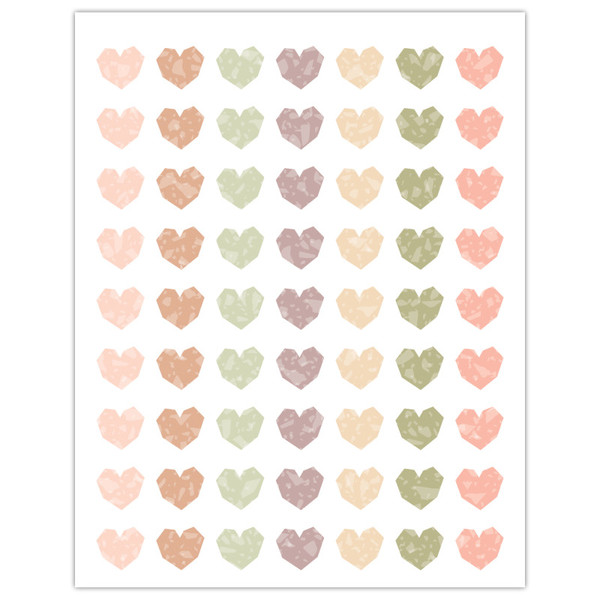 Teacher Terrazzo Tones Hearts Mini Stickers, Pack Of 378 TCR7229