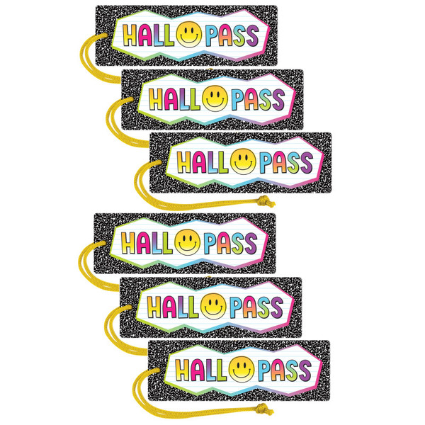 Teacher Brights 4Ever Magnetic Hall Pass, Pack Of 6 TCR77061-6