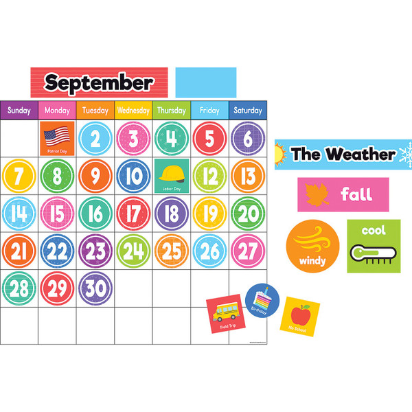 Teacher Colorful Magnetic Calendar Set, 93 Pieces TCR77067