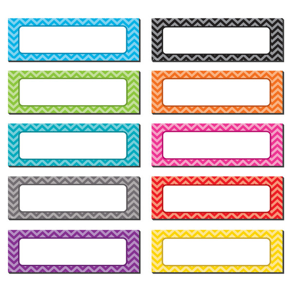 Teacher Chevron Labels Magnetic Accents, Pack Of 20 TCR77204