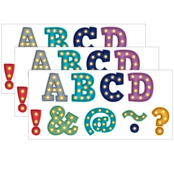 Teacher Marquee Bold Block 2" Magnetic Letters, 70 Pieces Per Pack, 3 Packs TCR77300-3