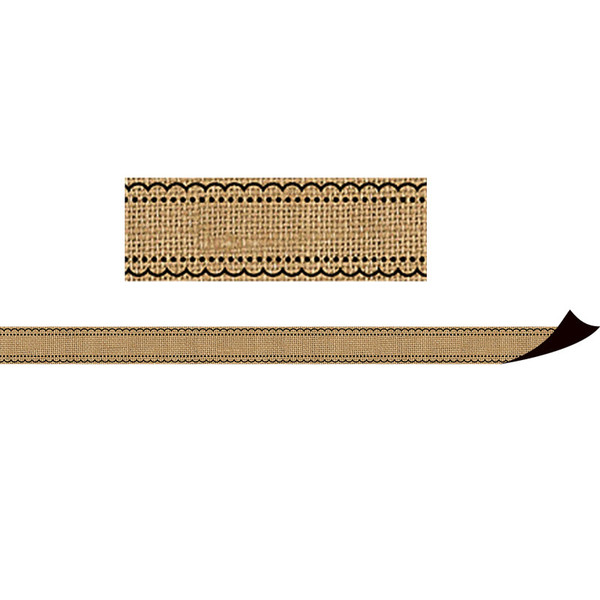 Teacher Burlap Design Magnetic Border TCR77391