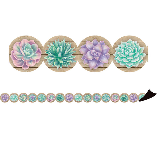 Teacher Rustic Bloom Magnetic Border, 24 Feet TCR77559