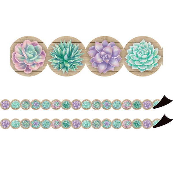 Teacher Rustic Bloom Magnetic Border, 24 Feet Per Pack, 2 Packs TCR77559-2