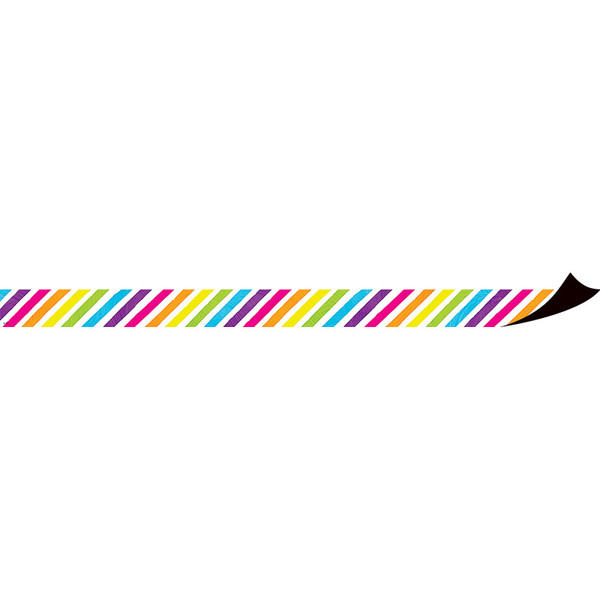 Teacher Brights 4Ever Stripes Magnetic Border, 24 Feet TCR77573