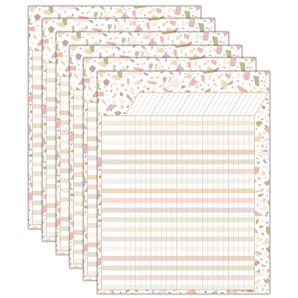 Teacher Terrazzo Tones Incentive Chart, 17" X 22", Pack Of 6 TCR7871-6