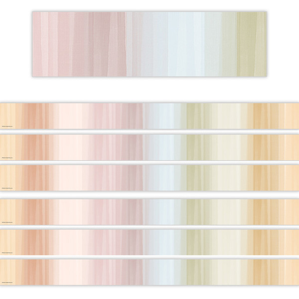 Teacher Cool Tones Straight Border Trim, 35 Feet Per Pack, 6 Packs TCR8327-6