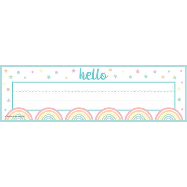 Teacher Pastel Pop Flat Name Plates, Pack Of 36 TCR8422