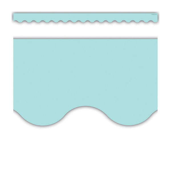Teacher Pastel Blue Scalloped Border Trim, 35 Feet TCR8426