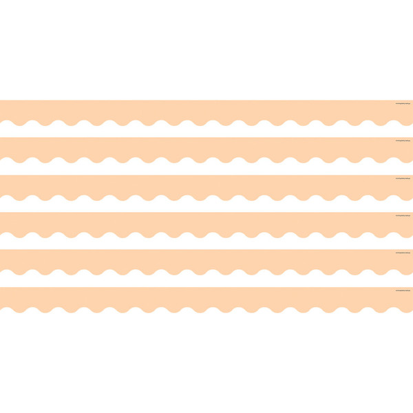 Teacher Peach Scalloped Border Trim, 35 Feet Per Pack, 6 Packs TCR8427-6