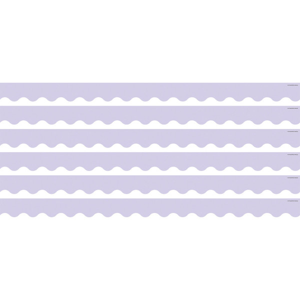Teacher Lavender Scalloped Border Trim, 35 Feet Per Pack, 6 Packs TCR8441-6