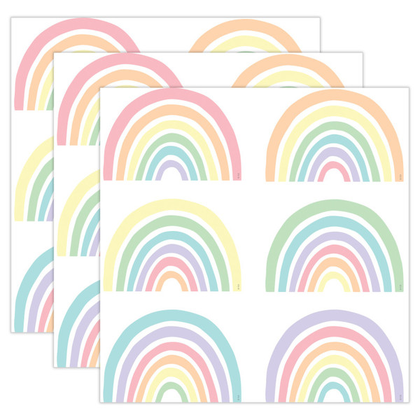 Teacher Pastel Pop Rainbows Accents, 30 Per Pack, 3 Packs TCR8443-3