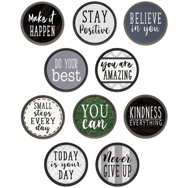 Teacher Modern Farmhouse Positive Saying Accents, Pack Of 30 TCR8518