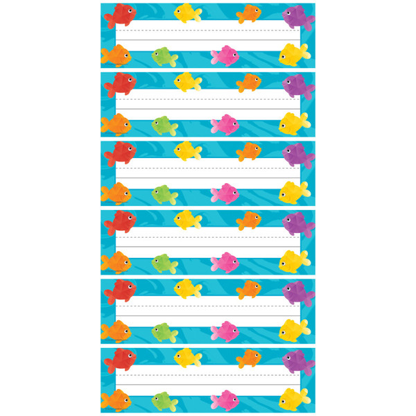 Teacher Colorful Fish Flat Name Plates, 36 Per Pack, 6 Packs TCR8559-6