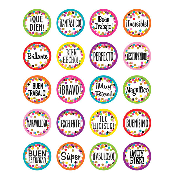 Teacher Confetti Spanish Stickers TCR8725