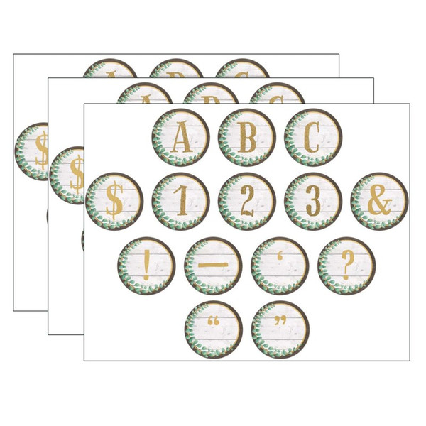 Teacher Eucalyptus Circle Letters, 216 Per Pack, 3 Packs TCR8726-3