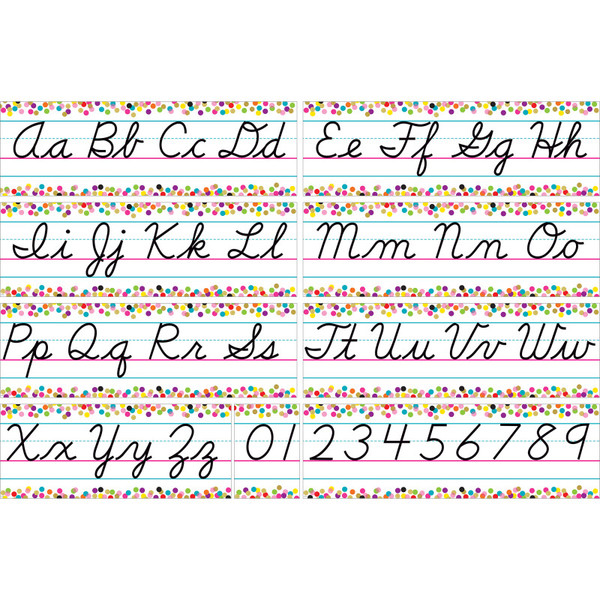 Teacher Colorful Vibes Cursive Writing Bulletin Board Set TCR8764